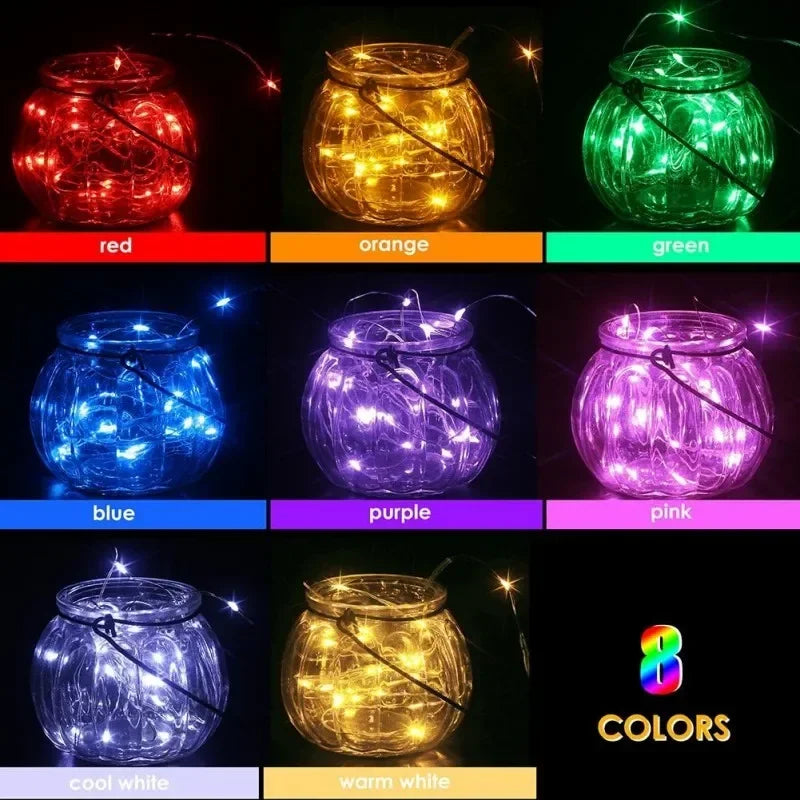 Copper Wire LED Fairy String Lights – Battery Powered Decor