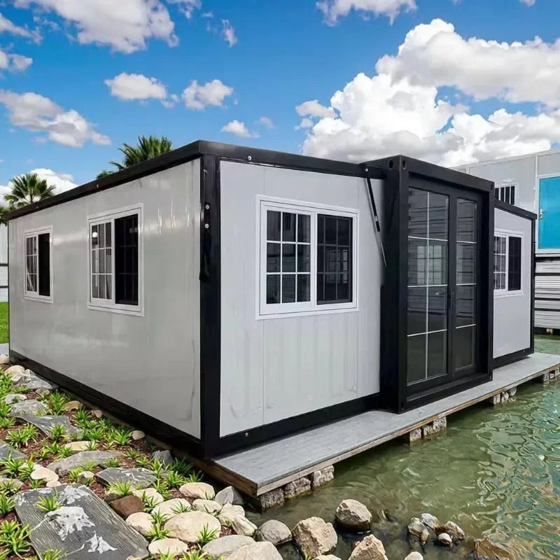 Expandable Steel Frame Container Home With 3 Rooms