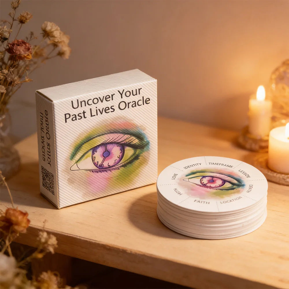 Tarot cards Color Past Life Oracle Round Tarot Deck – 87-Card Divination Set