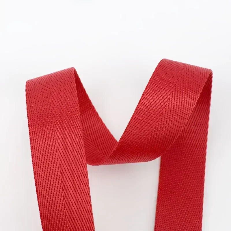 Red Color Nylon Webbing Strap Tape for Bags and Backpacks