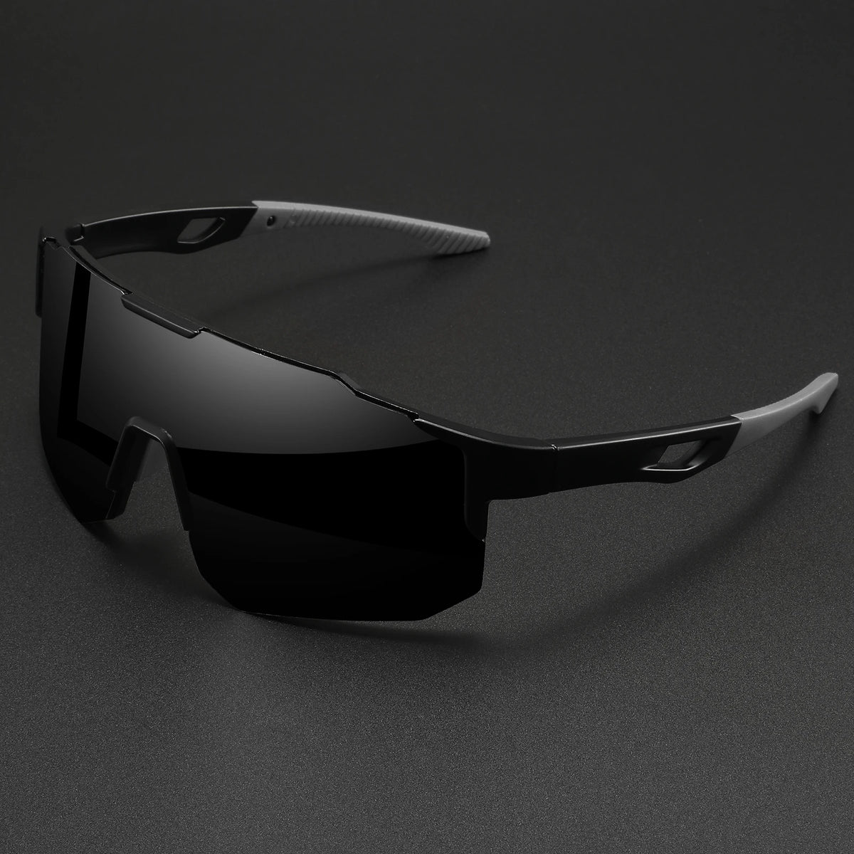 C1-black Color Name Oversized Wraparound Sports Sunglasses With UV400 Shield