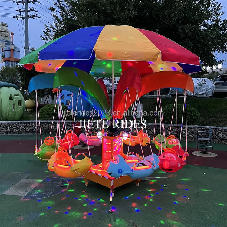Kids Electric Flying Fish Carousel Swing Ride