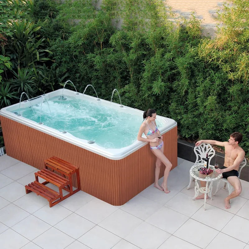 Outdoor Whirlpool Spa Tub With Massage Jets For 8 People