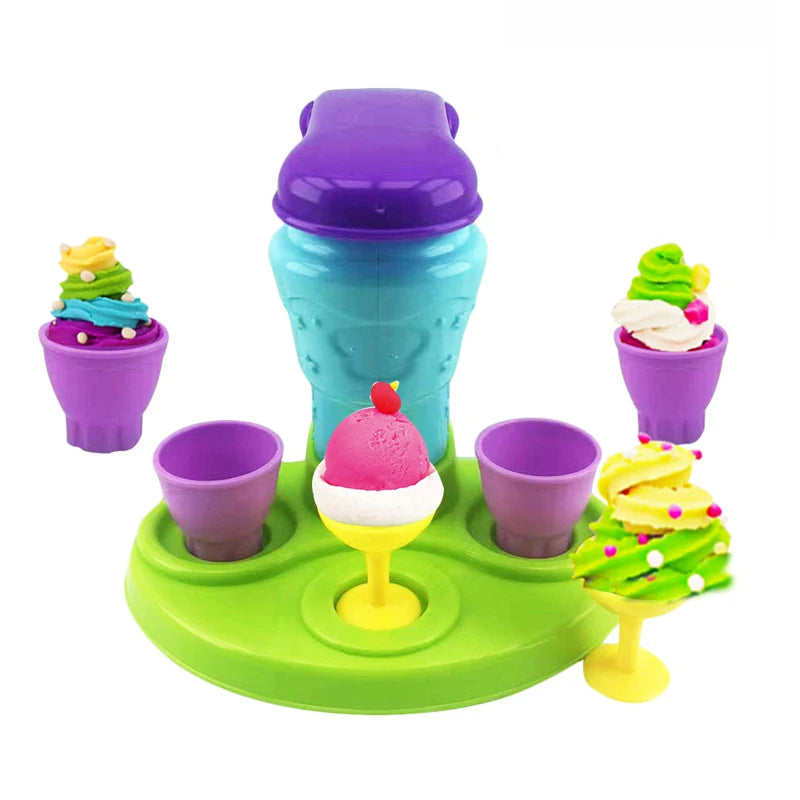 Kids Play Dough Food Set Ice Cream, Burger And Noodles