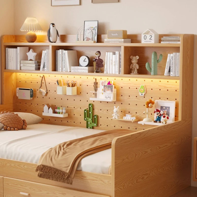 Multifunctional Single Bed With Bookshelf And Storage