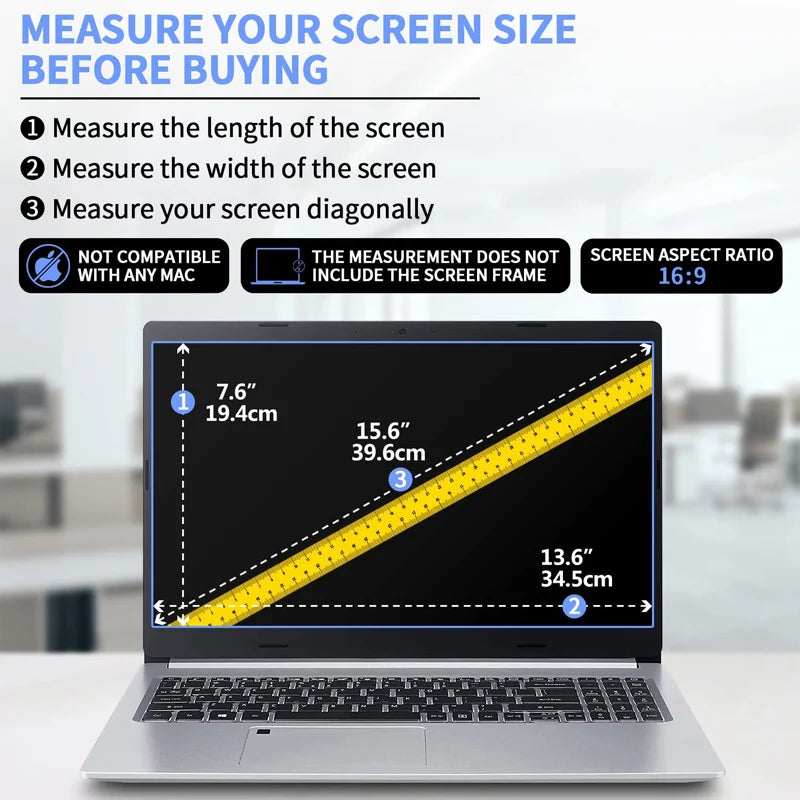 15.6 Inch Laptop Screen Protector Film 16:9 Anti-Scratch