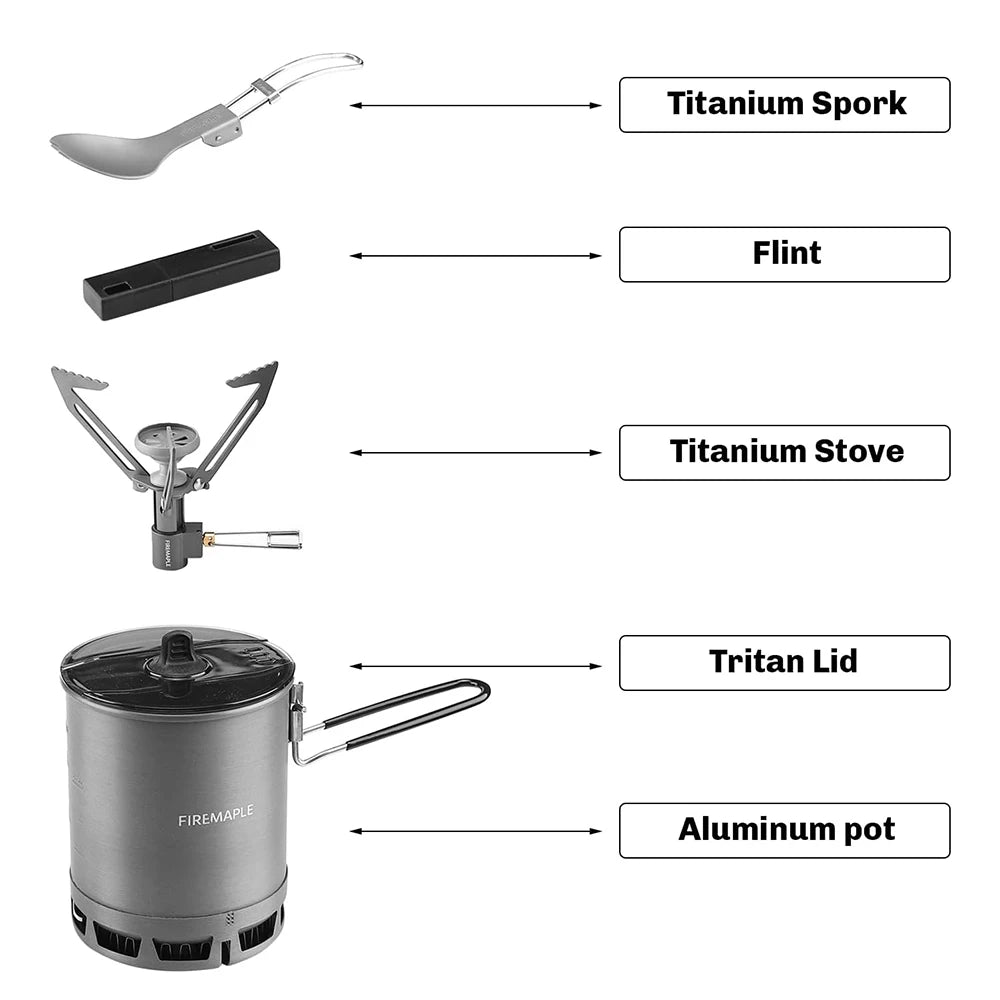 Ultralight Camping Stove Cooking System – Compact Gas Set