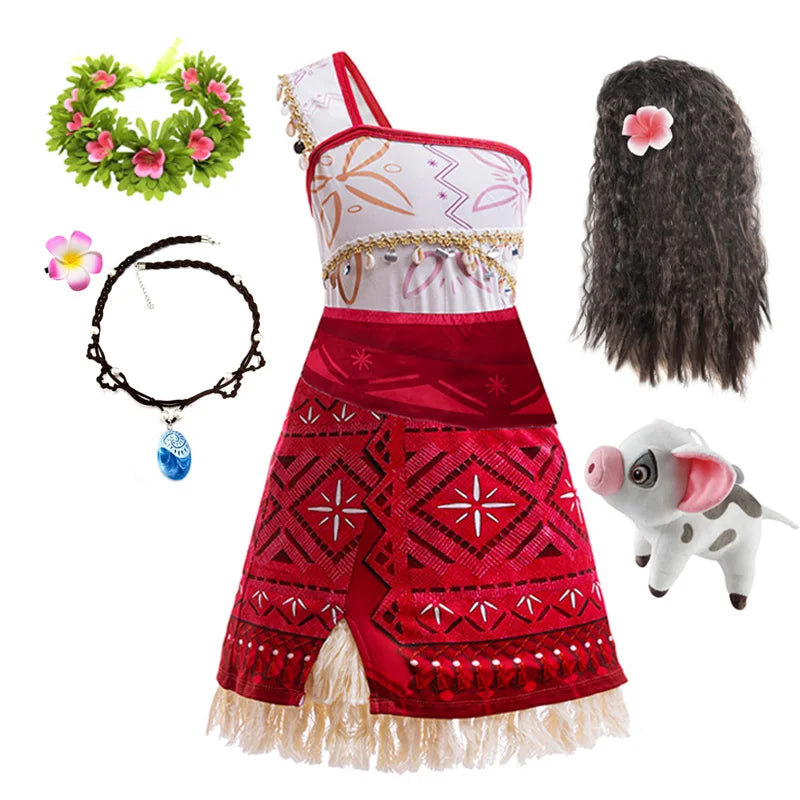 DressA Suit6 Color Girls Island Adventure Princess Costume Dress Set