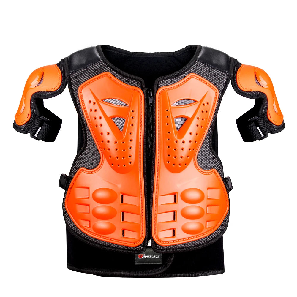 MC1018 Armor-OR Color Kids Motorcycle Body Armor Set With Elbow And Knee Pads