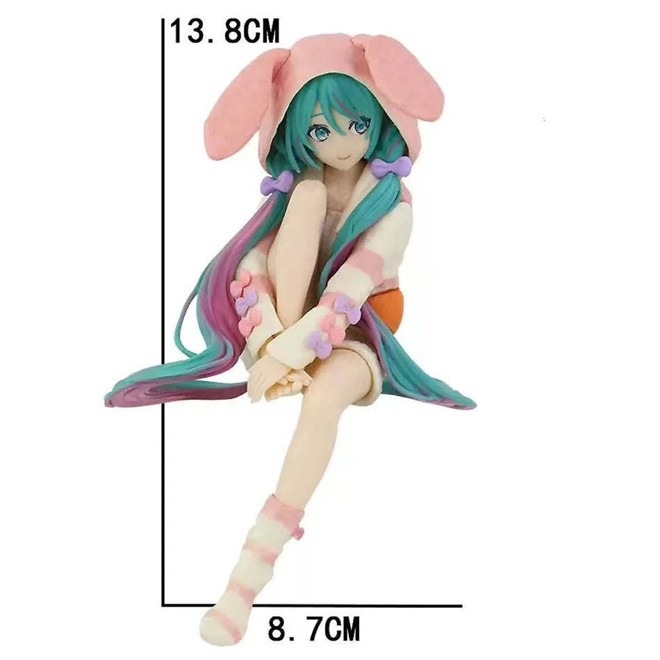 no box Color Anime Bunny Pajama Figure – 14 cm PVC Noodle Stopper