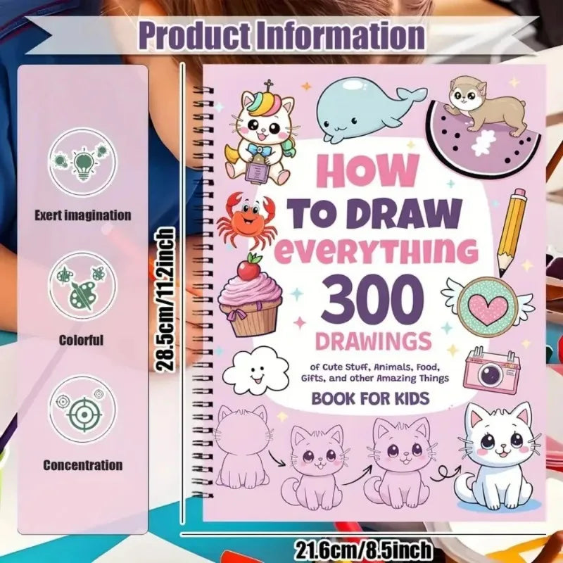 How To Draw Anything Book – 300 Easy Cute Step Drawings