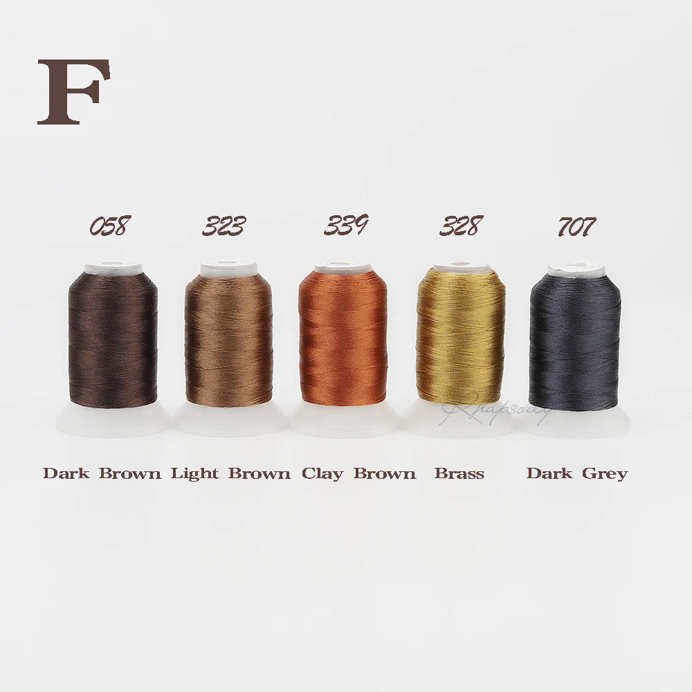 058 323 339 328 707 Color 40wt Polyester Embroidery Thread Set 60 Colors 550 Yards
