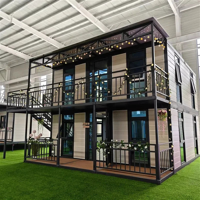 YELLOW Color Expandable Steel Frame Container Home With 3 Rooms