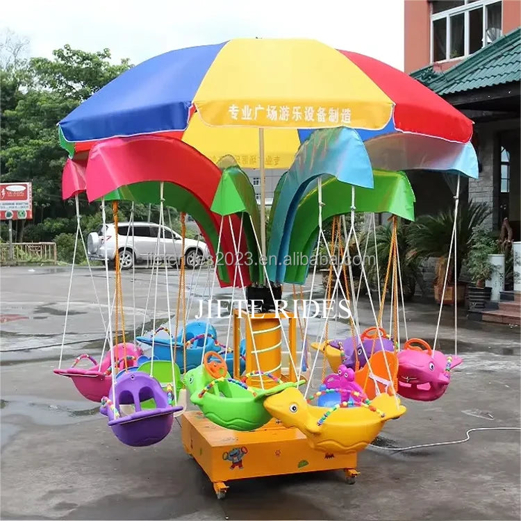 Kids Electric Flying Fish Carousel Swing Ride