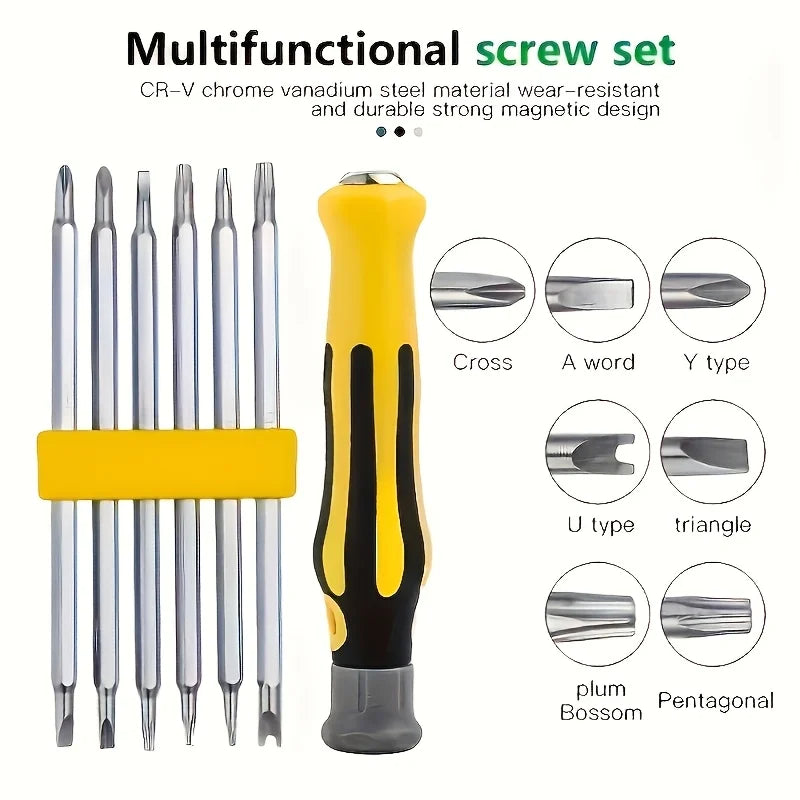 7-in-1 Precision Metal Screwdriver Set for Repairs