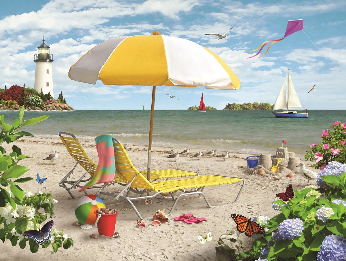 Beach Color 500-Piece Landscape Jigsaw Puzzle Paper Art 46 x 28 cm