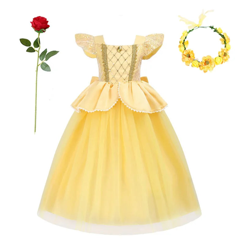 Belle Dress Suit1 Color Girls Belle Princess Costume Dress For Parties & Play
