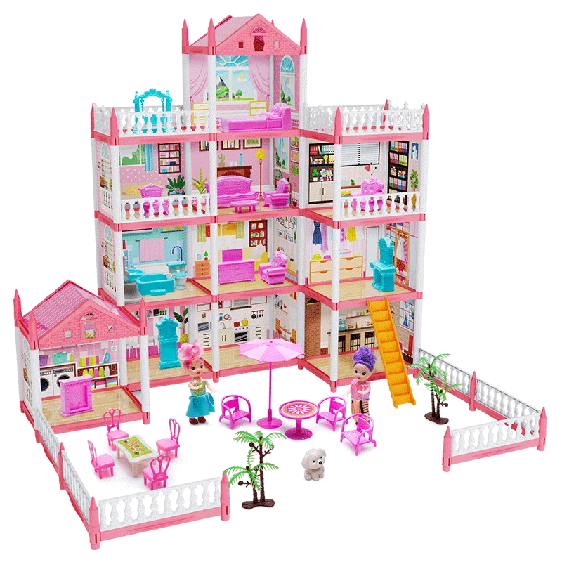 DIY 3D Mini Princess Castle House – Assembly Toy with LED