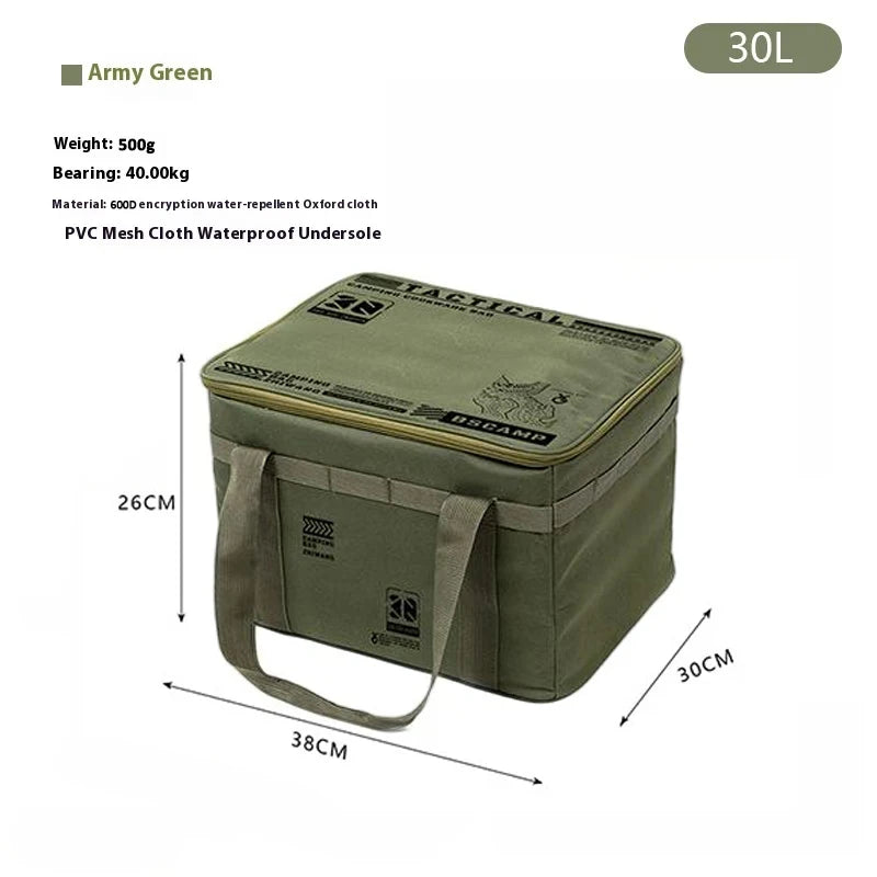 Green 30L Color Foldable Tactical Camping Storage Bag – Large Capacity