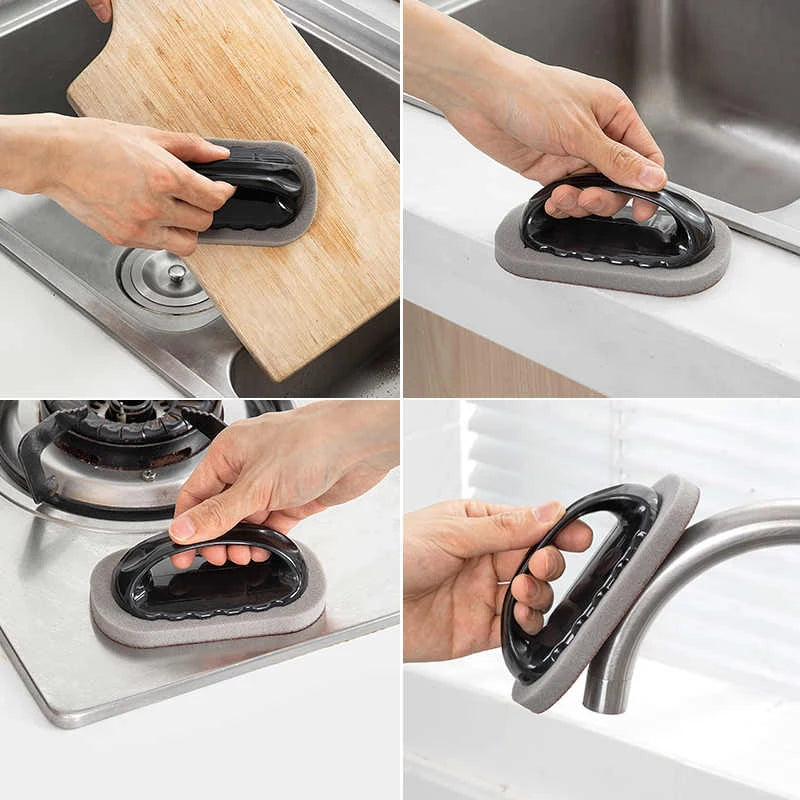 Nano Emery Cleaning Brush With Handle For Tough Stains