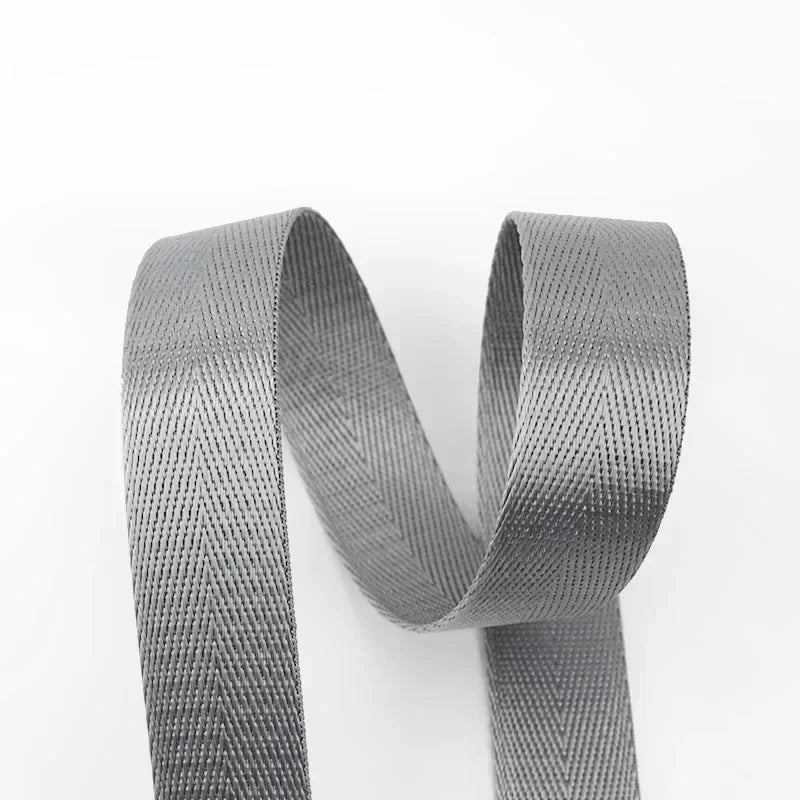 Gray Color Nylon Webbing Strap Tape for Bags and Backpacks