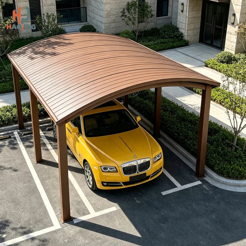Aluminum Double Carport Garage Shelter With Polycarbonate Roof
