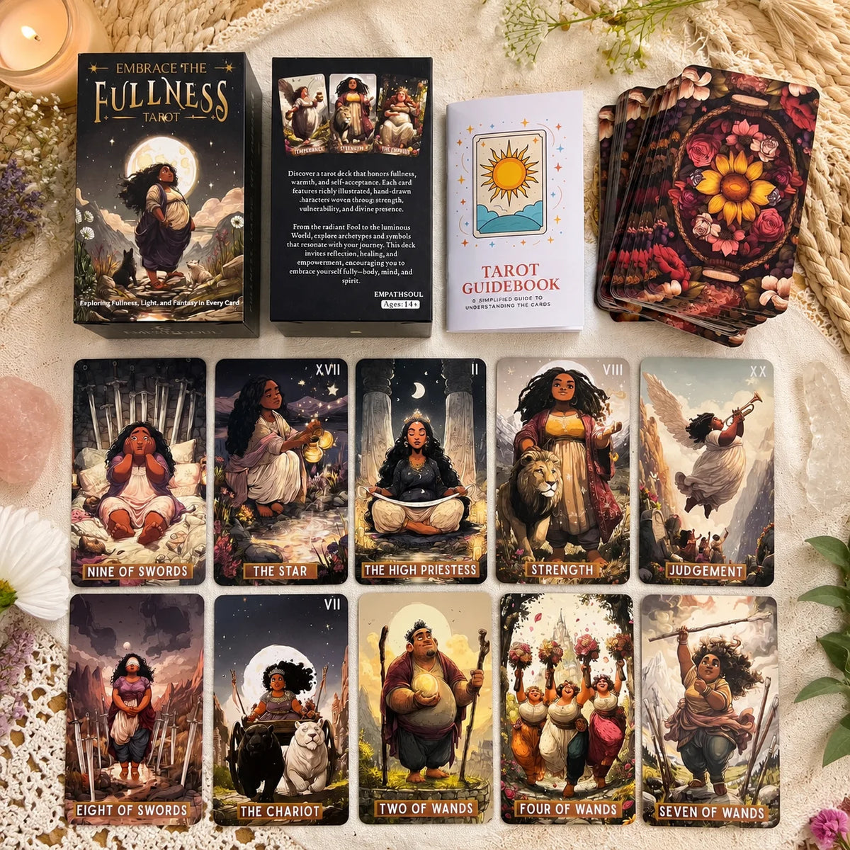 Embrace The Fullness Tarot Deck – 78 Illustrated Cards