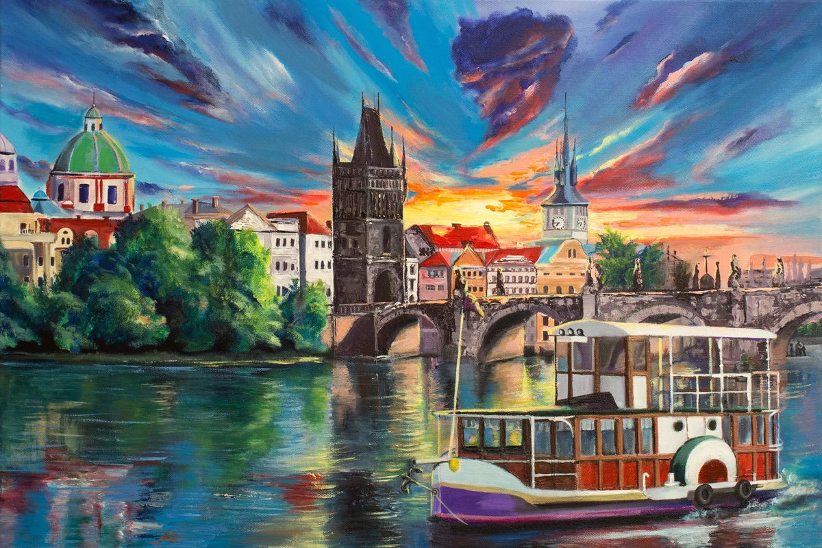 Prague Color 500-Piece Landscape Jigsaw Puzzle Paper Art 46 x 28 cm
