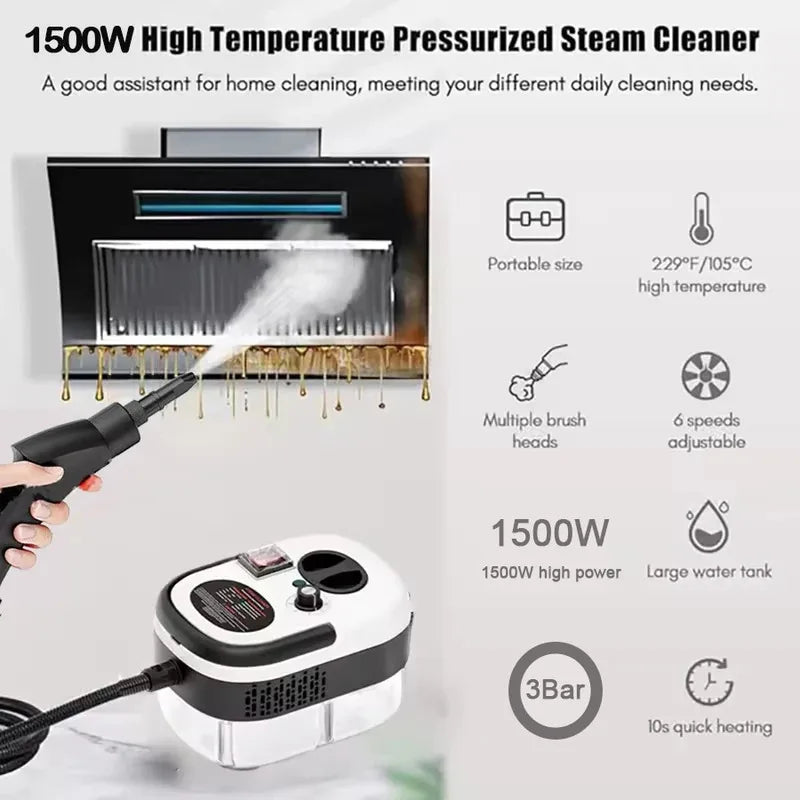 Handheld High-Pressure Steam Cleaner For Home And Car