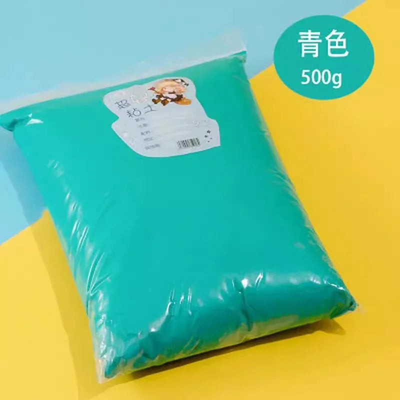 Cyan Green 500g Color Super Light Modeling Clay Set for Kids DIY Crafts