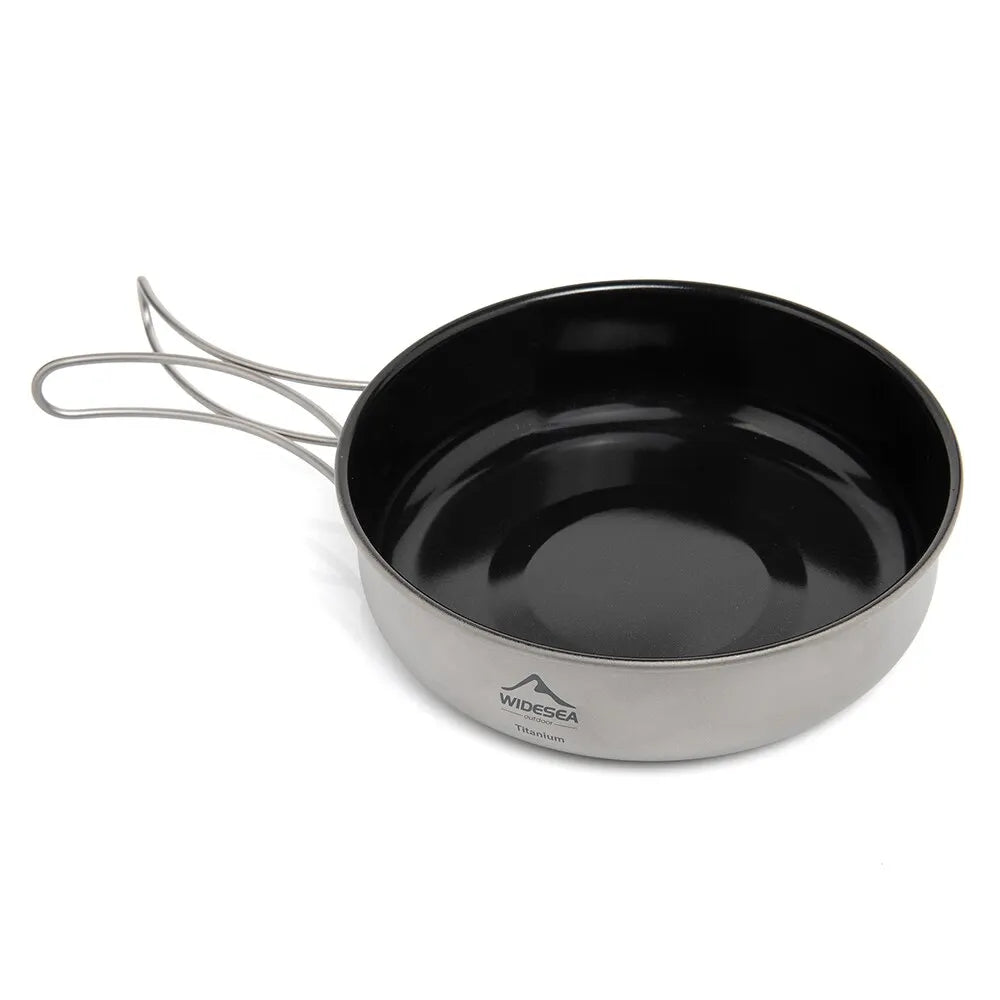 15CM frying pan Color Titanium Camping Cookware Set – Ultralight Outdoor Pot