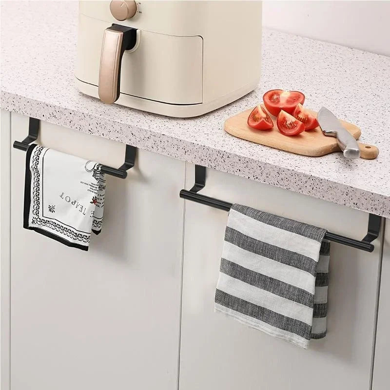 Over Cabinet Stainless Steel Towel Rack Organizer