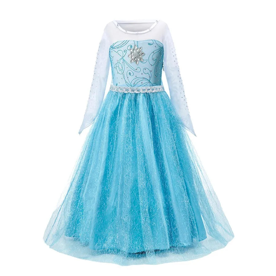 DE20 Color Girls Princess Party Dress Costume – Ankle-Length