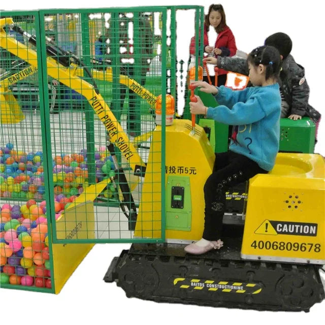 Kids Electric Mini Excavator Ride – Interactive Playground Digger