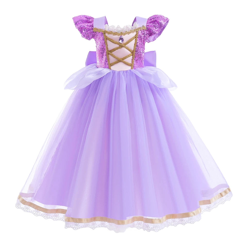 Girls Princess Costume Dress – Long Sleeve Party Outfit