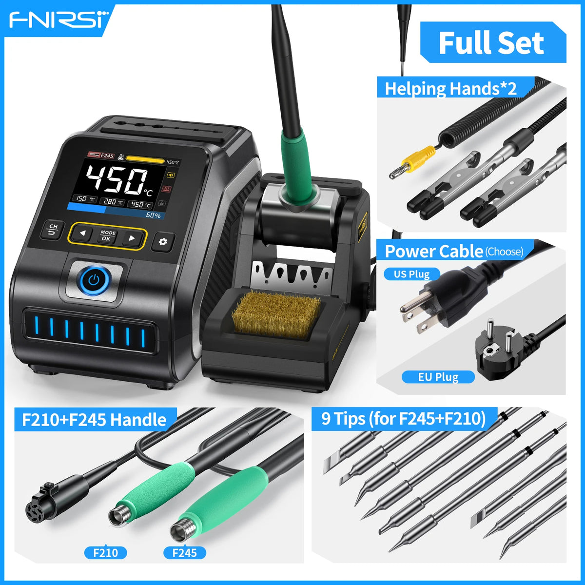 DWS-200 Full Set Color 200W Digital Soldering Station – Wide Range & Fast Heat