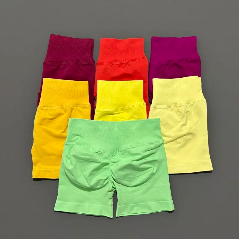 Women’s Seamless Scrunch Butt Yoga Gym Shorts