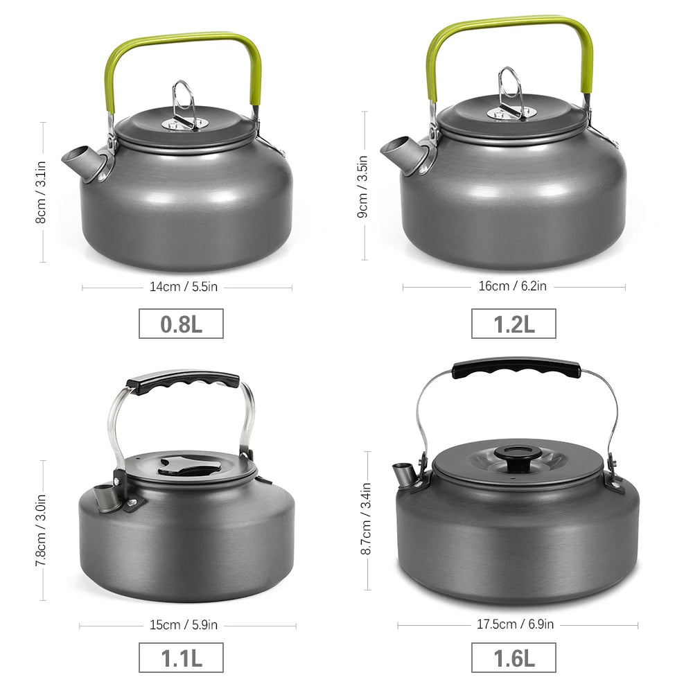 Aluminum Camping Kettle 1.1L – Lightweight Outdoor Teapot