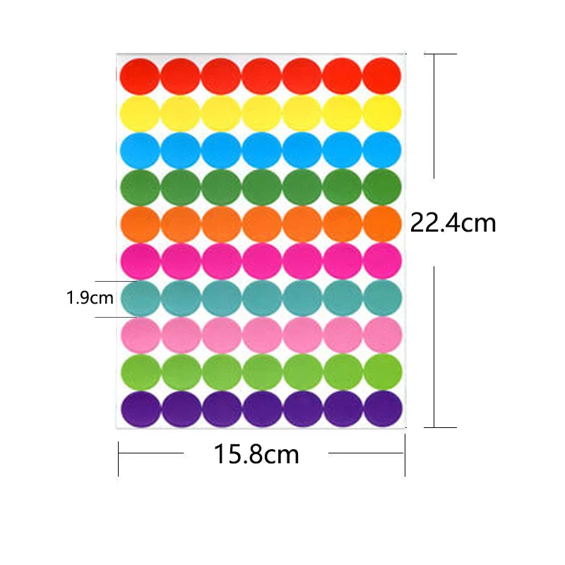 Colorful Dot Sticker Sheets For Crafts And Planning