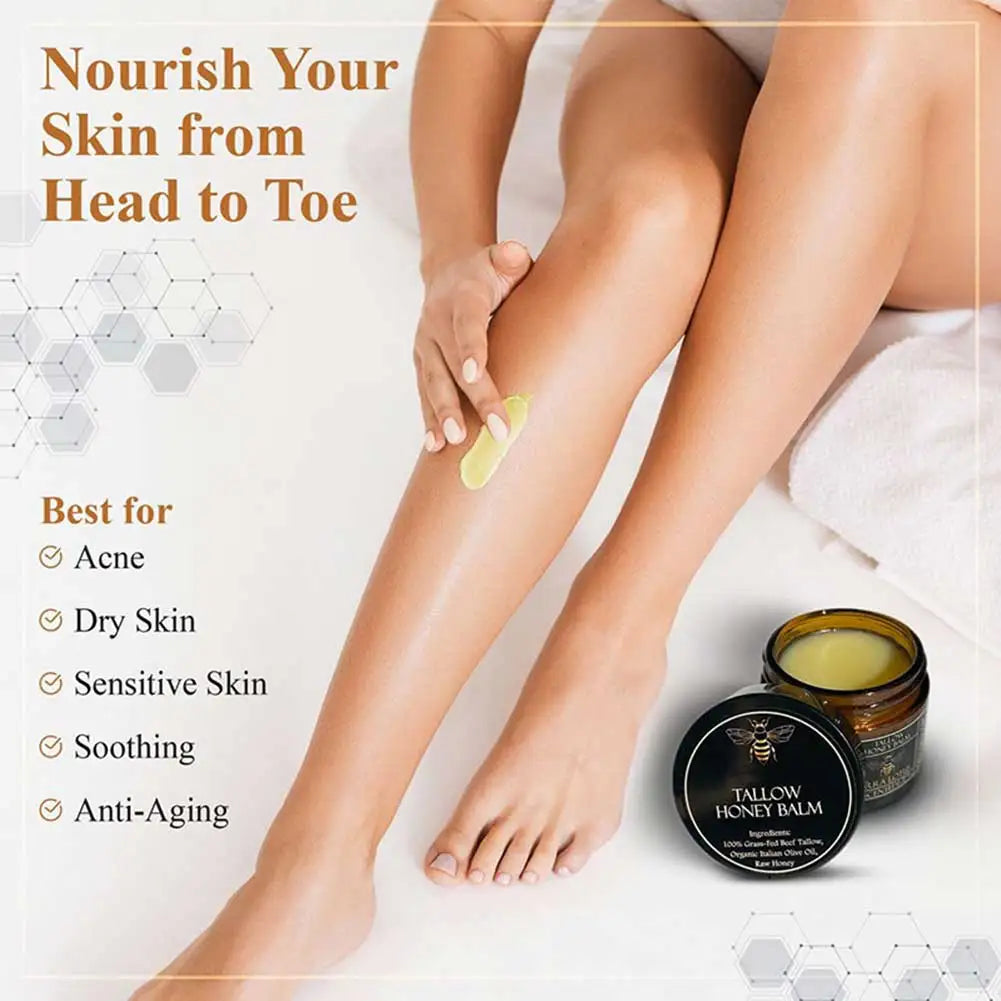 Beef Tallow Honey Balm Cream – Nourishing Natural Moisturizer