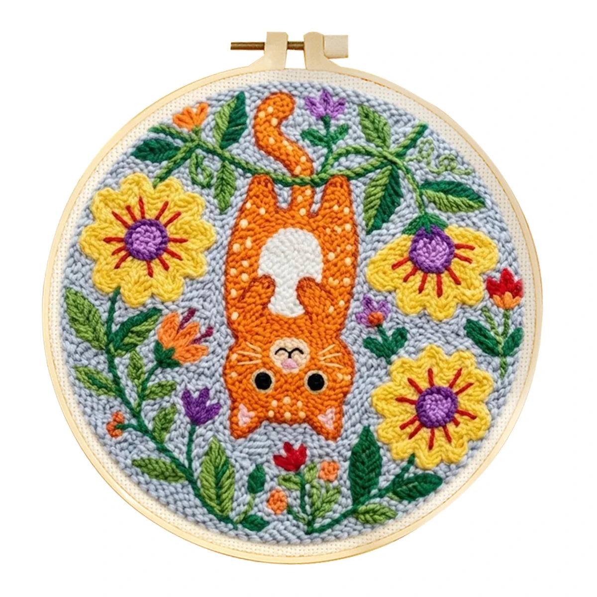 CCX-1034-2020 Color Punch Needle Embroidery Kit With Hoop – Animal Design