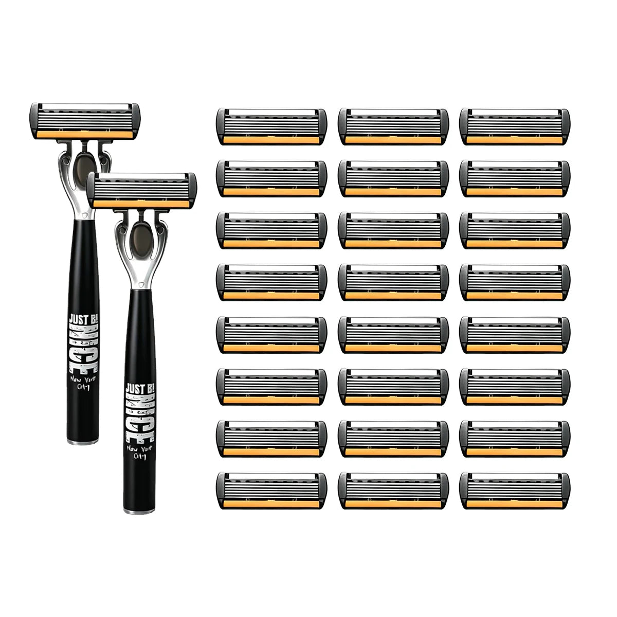 2NICE 24Cheng Color Men’s Manual Safety Razor Set With 6-Layer Blades