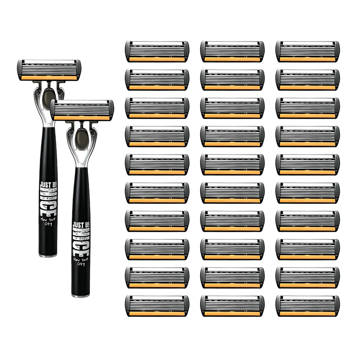 2NICE 30Cheng Color Men’s Manual Safety Razor Set With 6-Layer Blades