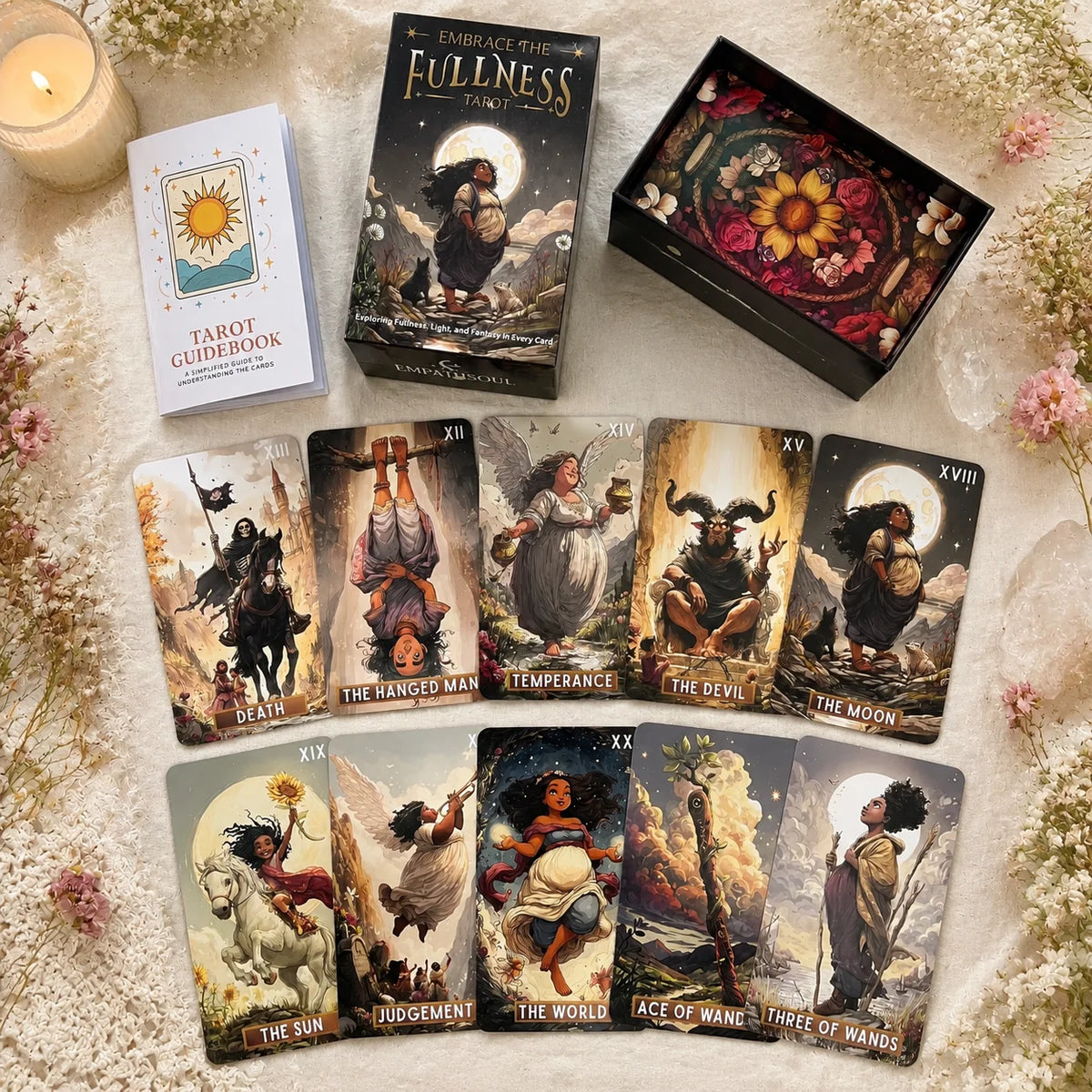Embrace The Fullness Tarot Deck – 78 Illustrated Cards