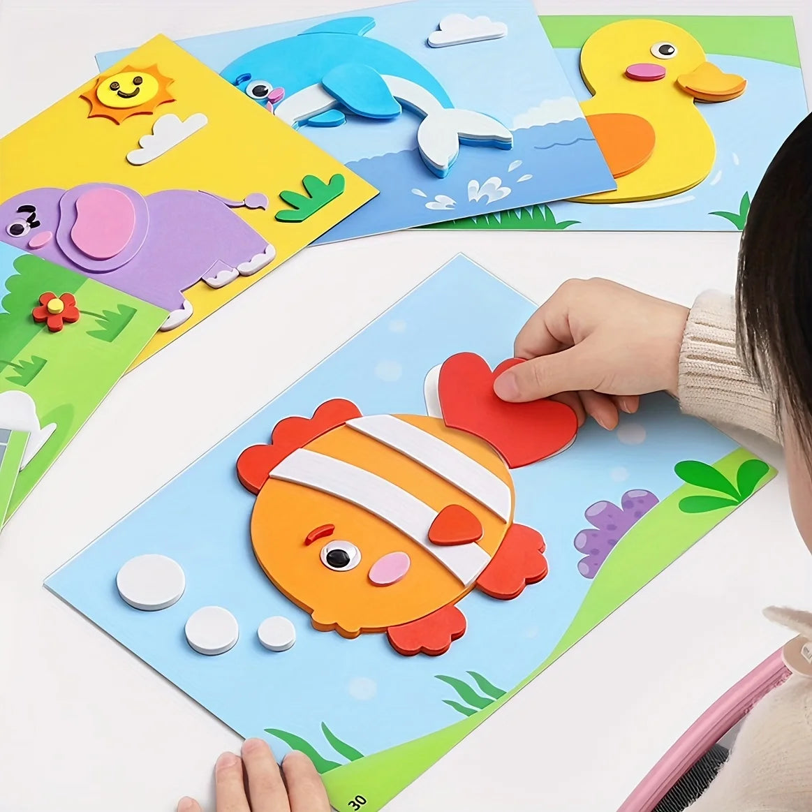3D EVA Foam Animal Sticker Craft Kit For Kids