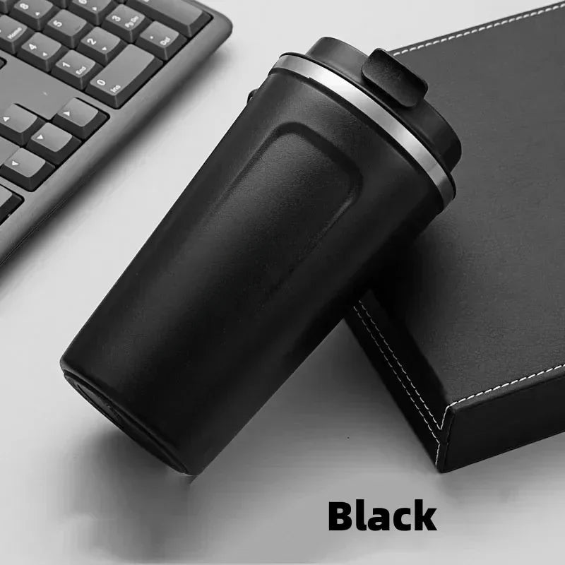 black Color Stainless Steel Travel Coffee Mug – Vacuum Insulated