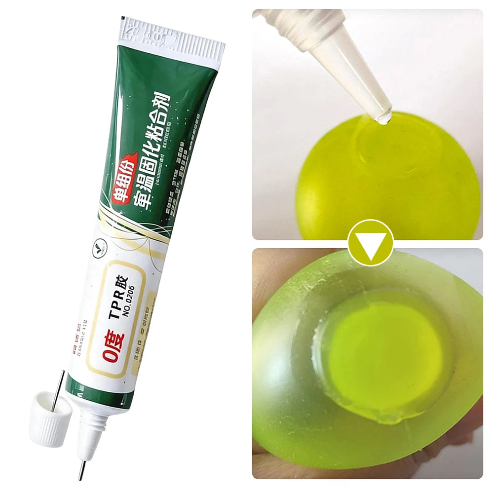 TPR Craft Glue for Squishy Toy Repair – Clear, Flexible Bond