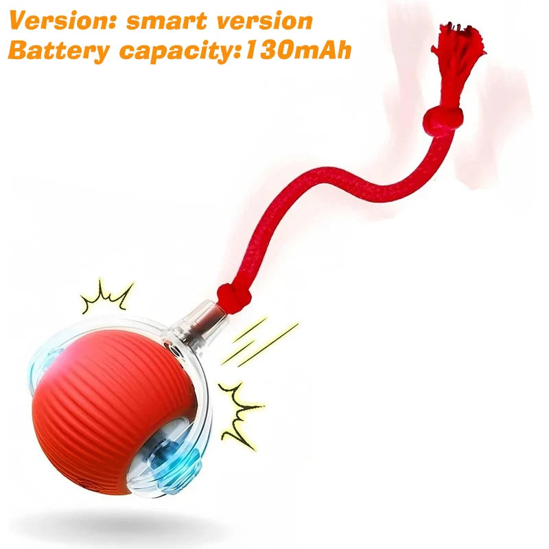 Red Tail Ball Color Interactive Rolling Dog Ball Toy – Rechargeable Motion