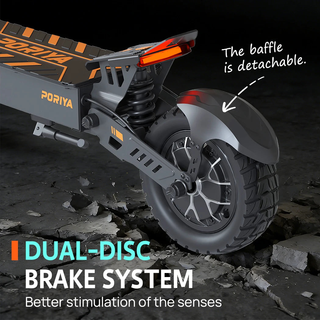 2000W Off-Road Electric Scooter 65 km/h With LCD Display