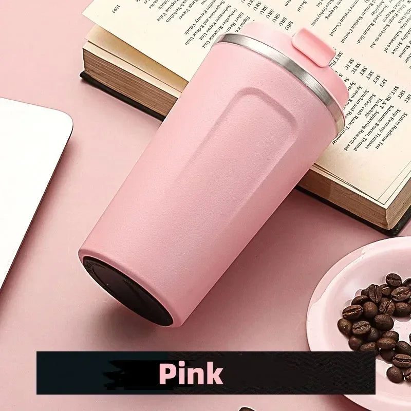 Pink Color Stainless Steel Travel Coffee Mug – Vacuum Insulated